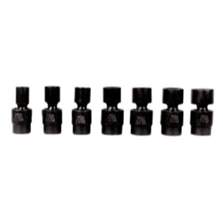 Keen 7 Piece 0.5 in. Drive 6 Point Flex Impact Socket Set KE2991086
